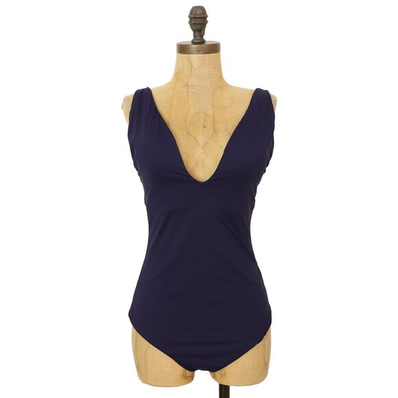 ANDIE The Bali One Piece Tall L LT Navy Blue Swim Bathing Suit #AO081 NWT B68 - Picture 2 of 6